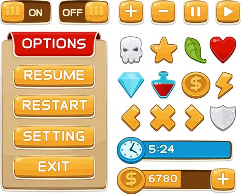 Area Text Button Game User Interface Transparent HQ PNG Download | FreePNGimg