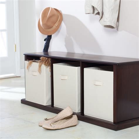 The Caldwell 3 Cubby Storage Bench - Espresso | www.hayneedle.com | Cubby storage bench, Storage ...