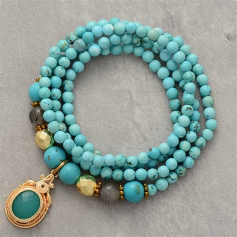 Vintage Turquoise Antique Necklace | Handmade Natural Stones Necklace ...