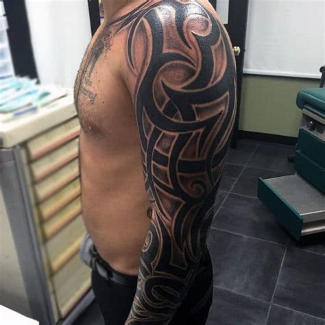 90 Tribal Sleeve Tattoos For Men Manly Arm Design Ideas - HD Tattoo ...