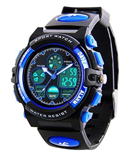 Kids Sports Digital Watch -Boys Waterproof Outdoor Analog Watch with ...