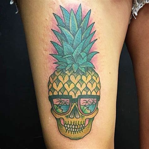 Pineapple Skull Tattoo - Blurmark