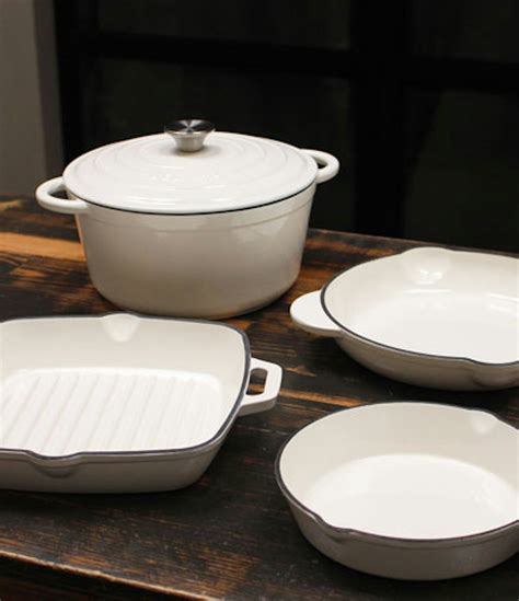 Inspired Home 5-Piece Enameled Cast Iron Cookware Set