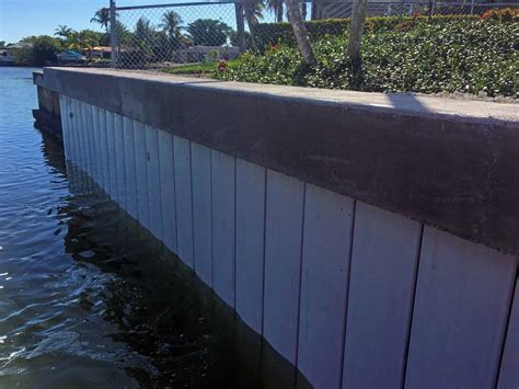 Seawall Photos: Steel & Concrete Filled Vinyl Piling | TRULINE®