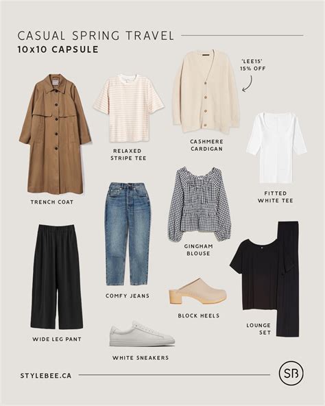 CASUAL SPRING TRAVEL 10x10 CAPSULE - 12 OUTFITS