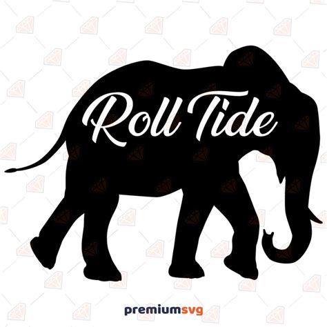 Roll Tide with Elephant SVG, Bama Image | PremiumSVG