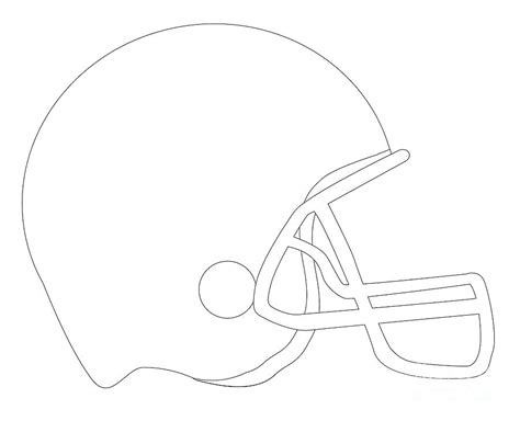 Football helmet Outline Sketch Digital Art by Bigalbaloo Stock | Pixels