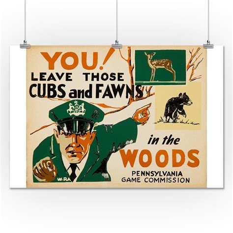 WPA - Pennsylvania Game Commission Vintage Poster (artist: WPA) c. 1935 (24x36 Giclee Gallery ...