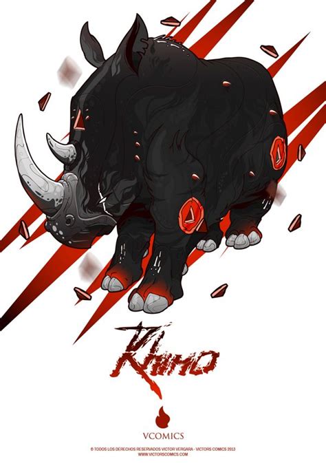 Rhino by Victors Comics, via Behance | Rhino illustration, Rhino art, Animal illustration