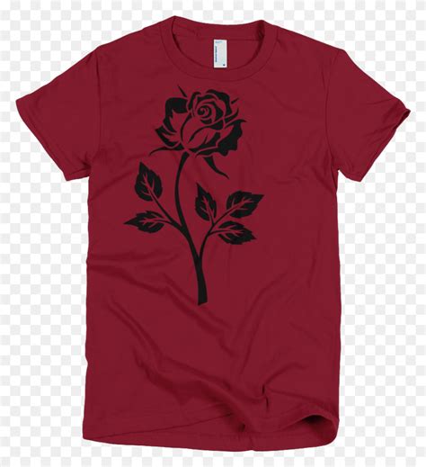 American 20apparel Cranberry Wrinkle 20front Mockup Clip Art Black And White Rose, Clothing ...