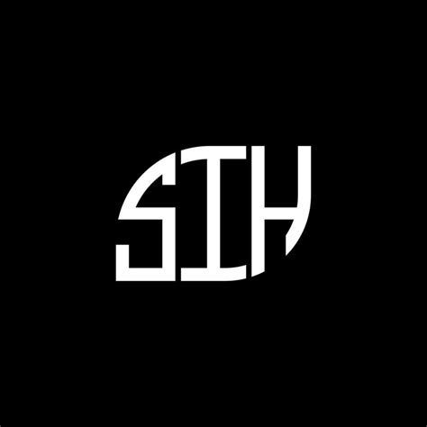 SIH letter logo design on black background. SIH creative initials letter logo concept. SIH ...