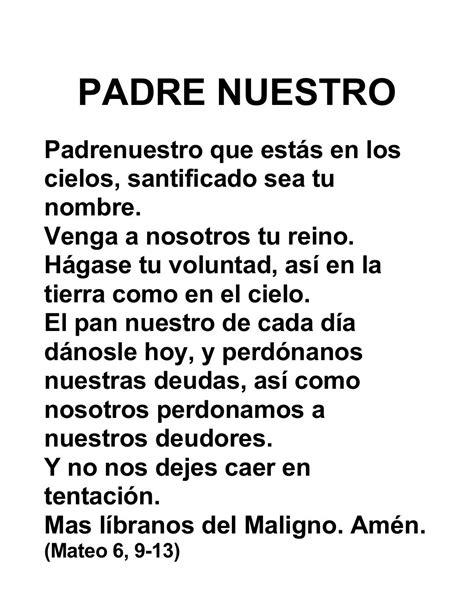 Padre Nuestro Oracion