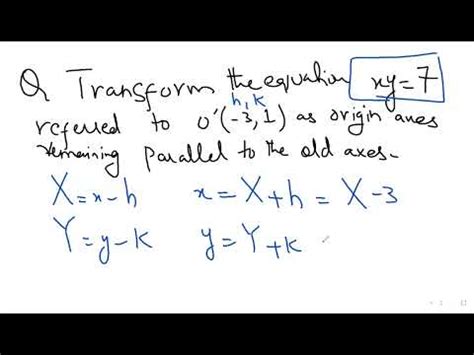 EQUATION OF TRANSFORMATION - YouTube