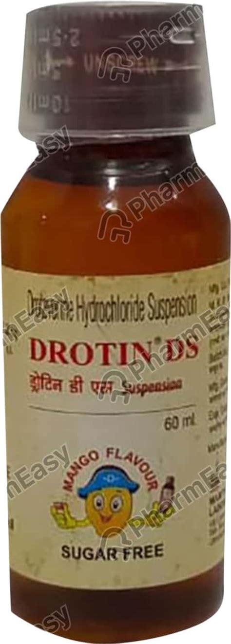 Drotin Ds 20 MG/5ML Suspension (60): Uses, Side Effects, Price & Dosage | PharmEasy