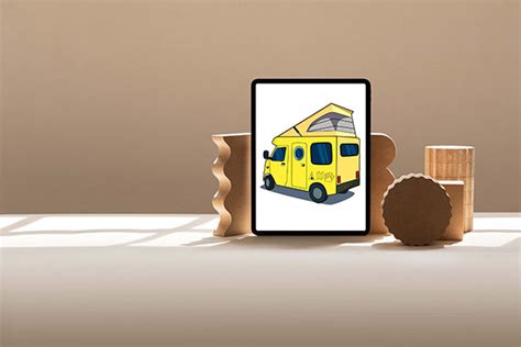 Camping Vehicles. Camper Van, Travel Car Graphic by ShinCraftShop ...