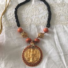 Antique Pendant, Beaded Pendant, Beaded Jewelry, Gold Jewelry, Beaded Necklace, Coral Jewelry ...