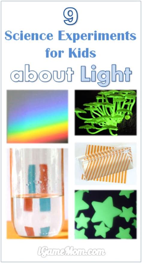 9 Science Experiments about Light for Kids