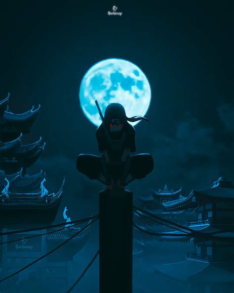 Download Itachi Full Moon Naruto Mobile 4K Wallpaper | Wallpapers.com