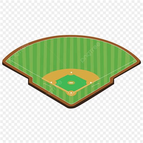 Cartoon Baseball Field Clipart Transparent Background, Cartoon Green Looking Down Perspective ...