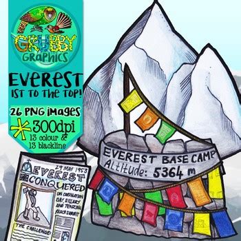 Mount Everest Clip Art by Green Grubs | TPT