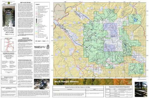 Manti La Sal National Forest Moab RD Travel Map 2020 map by US Forest ...