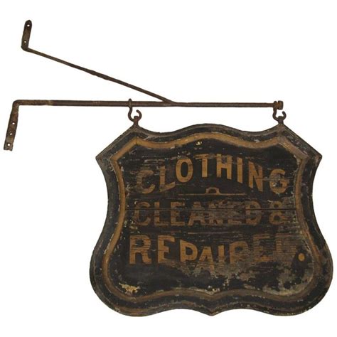 19th Century Trade Sign Clothing Wood Double Sided Wooden Hudson Valley ...