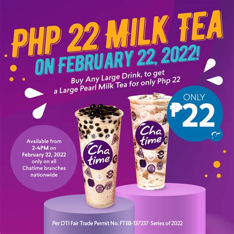 Chatime – P22 Milk Tea Promo | Manila On Sale