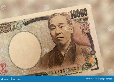 YEN - Japanese Money: Close-up of 10,000 Yen Banknote. Front View. on Blurred Background Stock ...