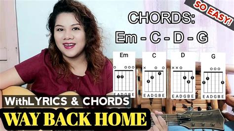 Way Back Home by Shaun / Ysabelle LYRICS & CHORDS Guitar Tutorial - YouTube