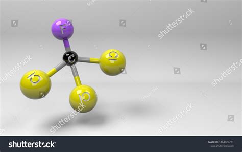 「Trichlorofluoromethane Molecule Illustration Molecular Structure Freon ...