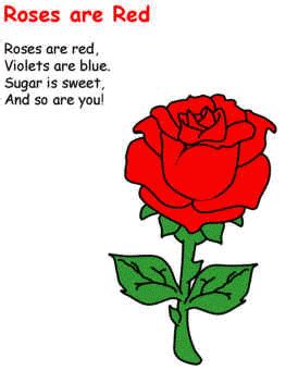 "Roses are Red" Valentine's Day poem