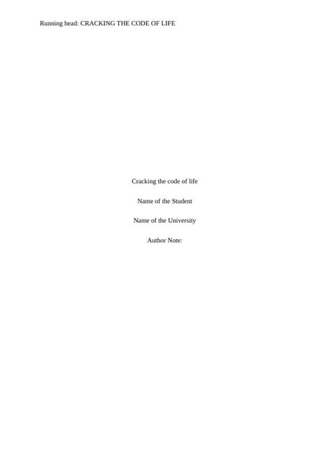 Cracking the Code of Life: Ethical Issues, Human Genome, Genetic Diseases