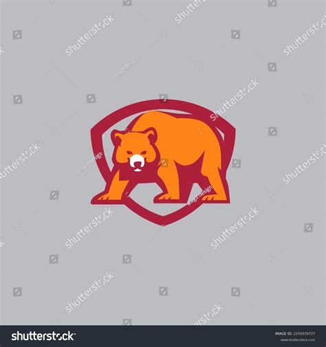 Brown Bear Mascot Logo Vector Design Stock Vector (Royalty Free ...