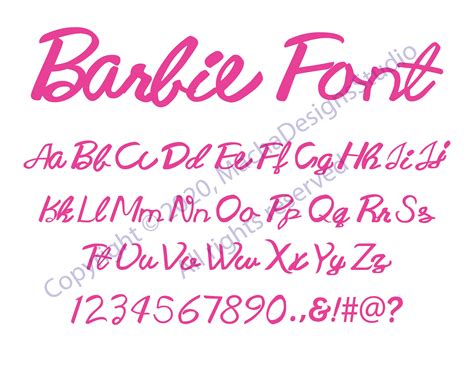 Barbie Writing Font