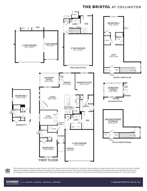 Bristol at Collington Floor Plan and Options