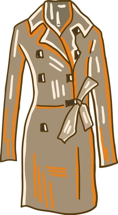 Brown coat, illustration, vector on white background. 13515822 Vector ...