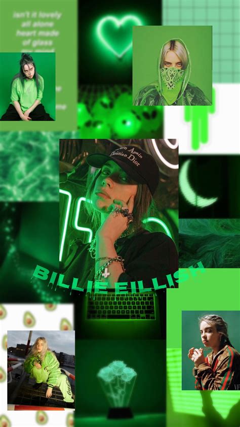 Billie Eilish Aesthetic Wallpaper Desktop Green - bmp-i