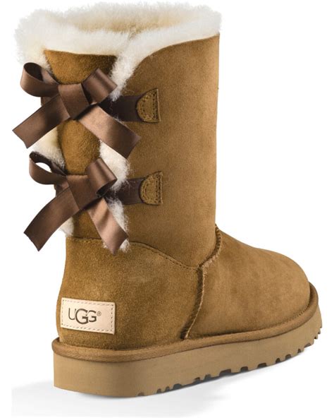 UGG Women's Chestnut Bailey Bow II Boots - Round Toe | Boot Barn