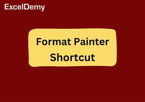 How to Use the Format Painter Shortcut in Excel - ExcelDemy