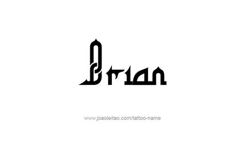 Brian Name Tattoo Designs