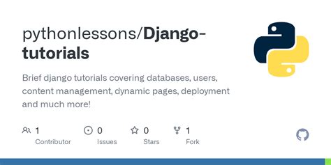 GitHub - pythonlessons/Django-tutorials: Brief django tutorials covering databases, users ...