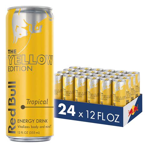 Buy Red Bull Energy Drink, Tropical, Yellow Edition, 12 fl oz (24 Pack ...