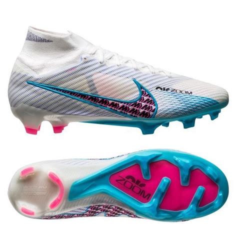 Nike Air Zoom Mercurial Superfly Elite 9 FG Blast - White/Baltic Blue ...