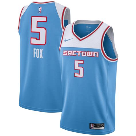 Nike De'Aaron Fox Sacramento Kings Blue City Edition Swingman Jersey