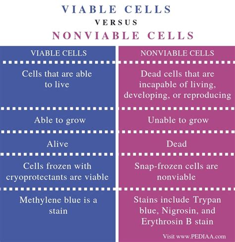 What is the Difference Between Viable and Nonviable Cells - Pediaa.Com