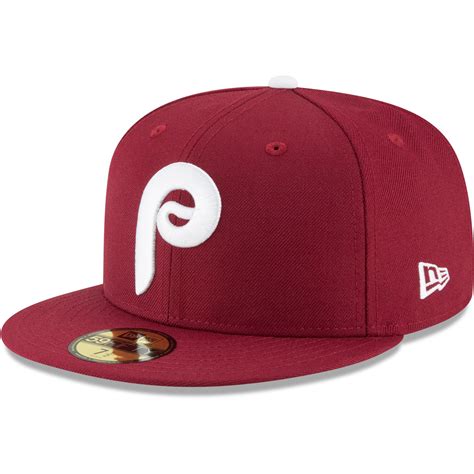 Philadelphia Phillies New Era Cooperstown Collection Wool 59FIFTY Fitted Hat - Maroon - Walmart ...