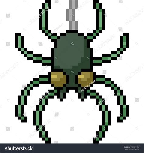 Vector Pixel Art Spider Isolated Cartoon Stock Vector (Royalty Free ...