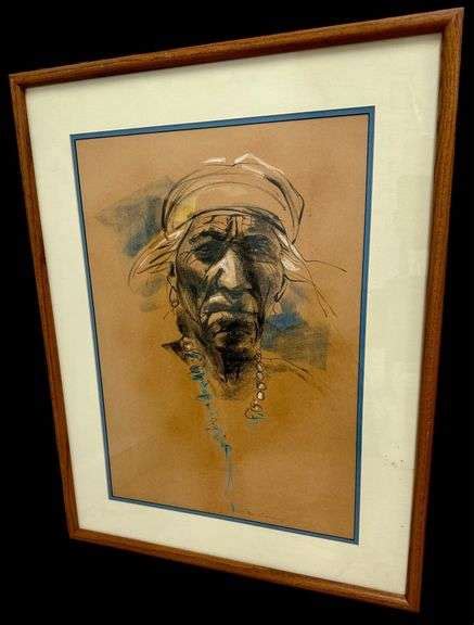 Native American Male Portrait - SOLDasap LLC