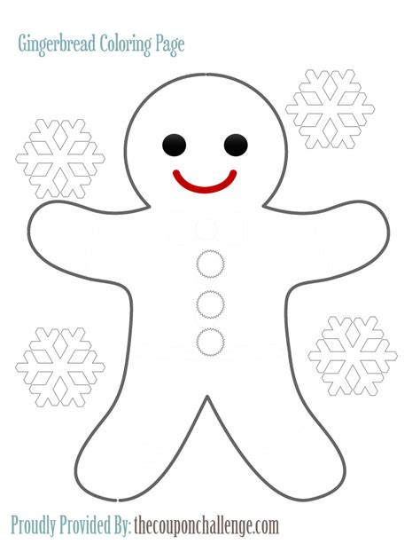 Gingerbread Man Coloring Page