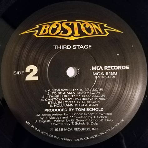 Boston - Third Stage - Used Vinyl - High-Fidelity Vinyl Records and Hi ...